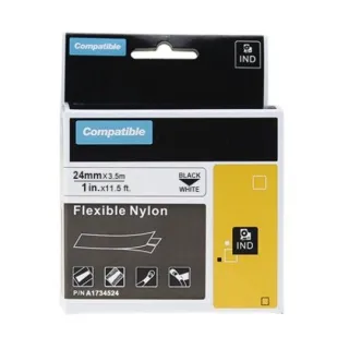 Dymo RhinoPRO 6000 - páska 24mm x 3,5m černý tisk/bílý podklad nylon fl